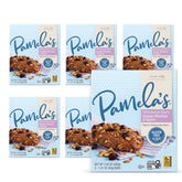 Pamela's front box showing raisin walnut spice flavor and convenient pack