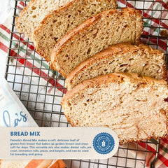 Pamela's sliced gluten-free loaf on board showing soft crumb benefit
