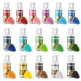 Pandalab front packaging showing 16 oil-based edible color bottles for vibrant chocolate