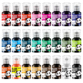 Pandalab front packaging showing 24 vibrant gel colors and benefits