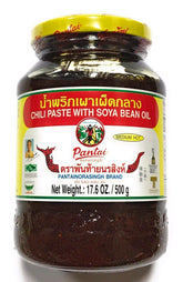 Pantai chili paste front jar showing label and vibrant red paste for bold flavor