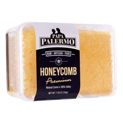 Papa Palermo close-up of wax cell texture highlighting raw purity