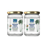 Parachute glass jars front view showing pack of two and benefits