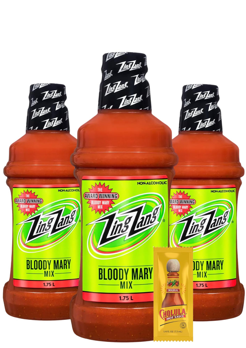 Parkway Gifting Co. front view of Zing Zang bottles showing label and volume benefit