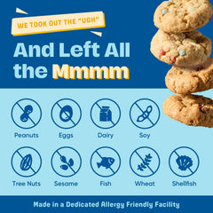 Partake close-up of cookie texture highlighting crunchy, clean ingredients