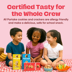 Partake lemon cookie top shot with zest for a bright, refreshing taste