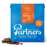 Partners Coffee Flatiron bag front showing label and size for clear product ID