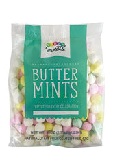 Party Sweets front packaging displaying bag weight and pastel mints for party use