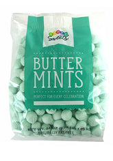 Party Sweets front packaging showing weight and mint-green candies, quick event-ready supply