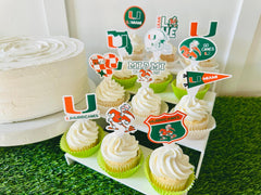 PartyKandy close-up of topper detail showing football and graduation graphics for impact