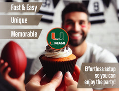 PartyKandy toppers inserted in cupcakes displaying team spirit and fast decorating
