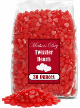Partypom Twizzlers bag front view showing generous 30 oz size and bright hearts