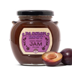 Passion Root jar front view showcasing branding and natural plum appeal