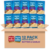 Pasta Roni front packaging showing product name and 12-pack convenience