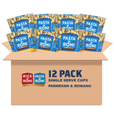 Pasta Roni front packaging showing 12 cups and product branding for convenience