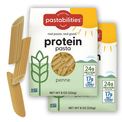 pastabilities penne front packaging showing product and serving size benefit