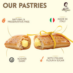 Pasticceria Matilde Vicenzi close-up of cream-filled center revealing smooth pastry cream and flaky layers