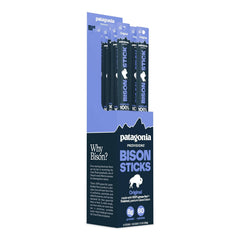 Patagonia bison sticks front packaging showing 12-pack convenience and portability