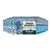 Patagonia Provisions front tin showing smoked mussels and brand — ready-to-eat convenience