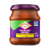 Patak's major grey front packaging showing jar label and 2-pack convenience