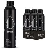 PATHWATER aluminum bottle front view showing branding and reusable design