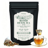 Patiosio front packaging showing 25 tea bags and product branding benefit freshness