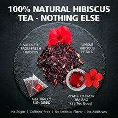 Loose hibiscus petals texture highlighting Patiosio natural ingredients benefit