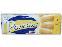 Pavesi Pavesini front packaging showing biscuits and convenience