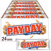 PayDay front of box showing 24-count and branding, convenient bulk supply