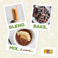 Close-up of PB2 powder texture showing fine grind and easy mixing benefit