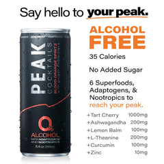 Peak Cocktails three flavors displayed together to showcase variety and mixologist design