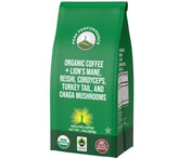 Peak Performance front packaging showing organic mushroom coffee benefits