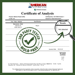 Peak Performance packaging label highlighting USDA Organic and single-origin
