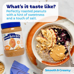 Peanut Butter & Co. open jar with spoon showing ready-to-eat convenience