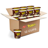 Pebbles Cocoa PEBBLES front packaging showing 12 cup pack and convenience