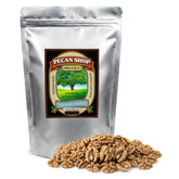 Pecan Shop front packaging 2 lb bag showing label and freshness dates