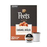 Peet's front box of Caramel Brûlée pods showing branding and count, inviting convenience