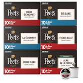 Peet's Coffee front packaging showing six boxes and variety benefits
