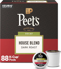 Peet's front packaging showing 88 pods and bold decaf flavor benefit