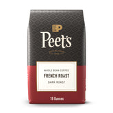 Peet's French Roast bag front view showing bold packaging and clear branding benefit freshness