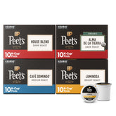 Peet's front packaging showing four-box variety pack and easy single-serve convenience