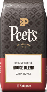 Peet's front packaging showing 10.5 oz bag and recognizable logo for freshness