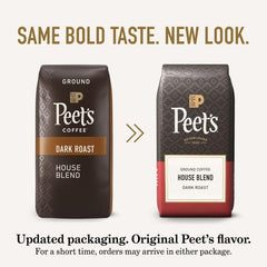 Peet's pile of ground coffee showing texture and aroma for richer flavor