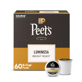 Peet's Luminosa front packaging showing bright light roast branding and count