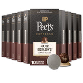 Peet's front packaging showing 100-count box and bold branding benefit freshness