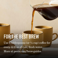 Peet's pour-over brewing scene demonstrating clean extraction and aroma