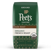 Peet's front packaging showing 32 oz canister and organic label for clear buying benefit