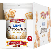 Pepperidge Farm front pack displaying eight snack pouches and clear branding, convenient for travel