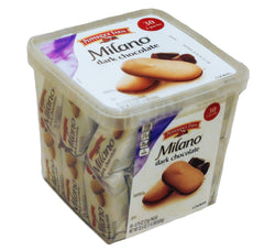 Pepperidge Farm Milano tub front packaging showing multi-pack convenience