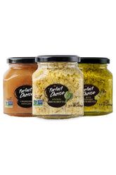 Perfect Choice front packaging trio shown with jars and labels for quick selection